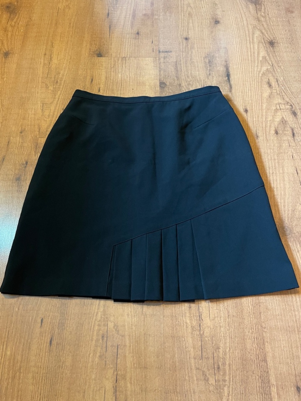 Bali Black Mini Skirt with Asymmetric Pleat